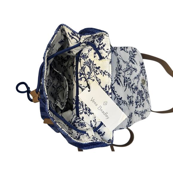 NWT Vera Bradley Woven Regatta Turtle Mini Backpack
